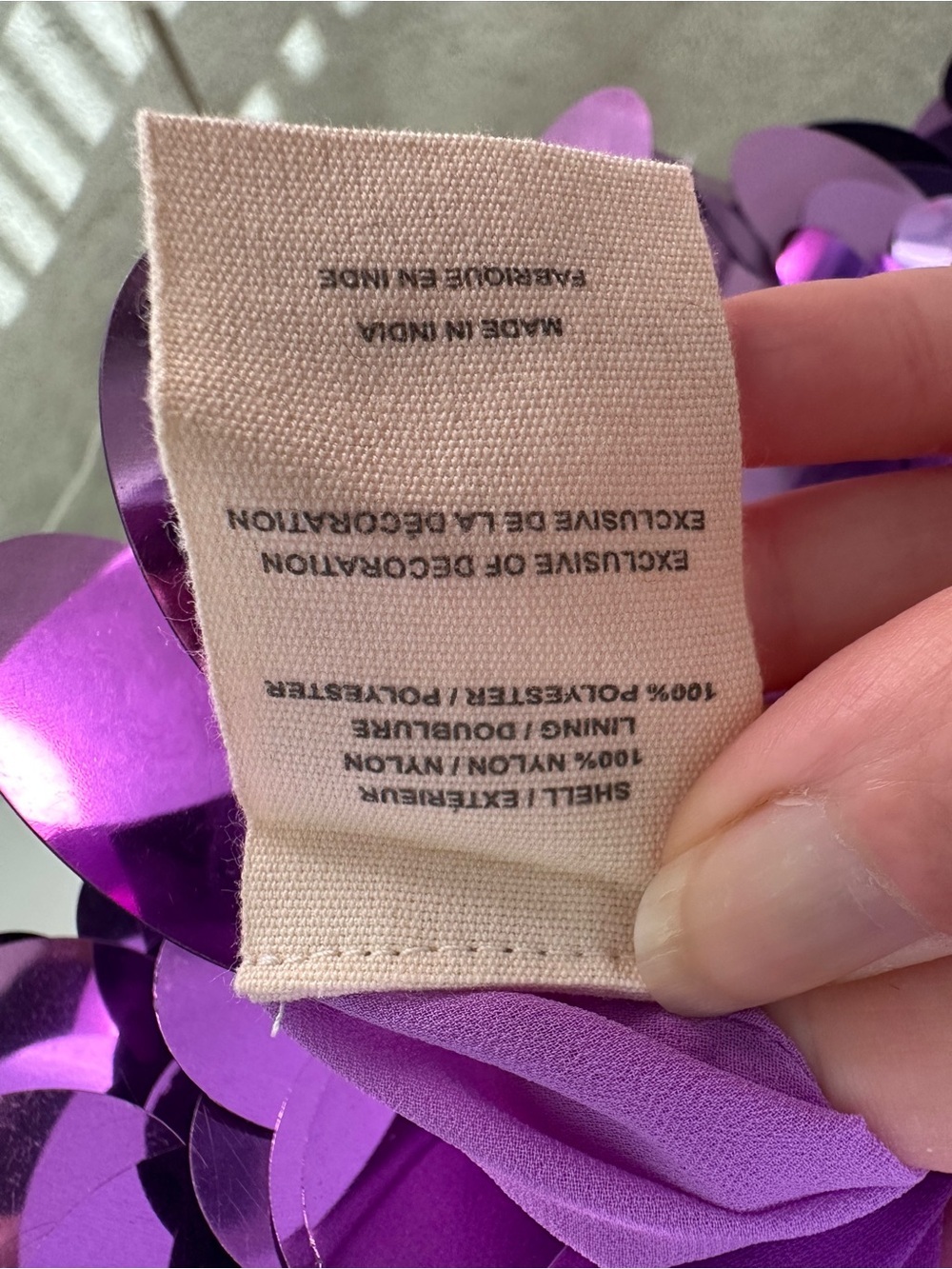 L'AGENCE Andie Mini Purple Paillette Dress SZ XS NWT - Picture 5 of 6